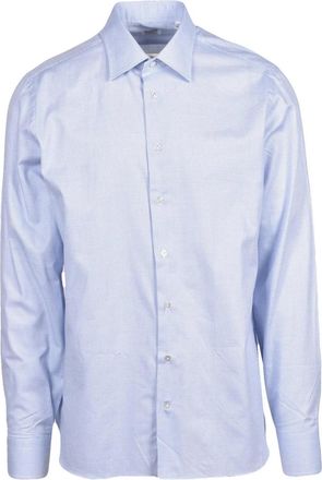 Borriello Light Blue Textured Cotton Shirt