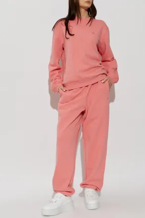 Acne Studios Sweatpants With Ribbed Cuffs, Womens, Pink