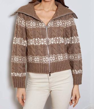 Design History Brighton Cardigan In Umber Combo