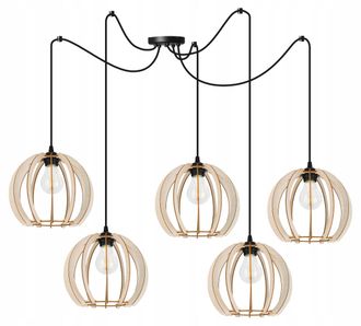 OEM L&aacute;mpara De Techo Colgante Led Moderna De Madera