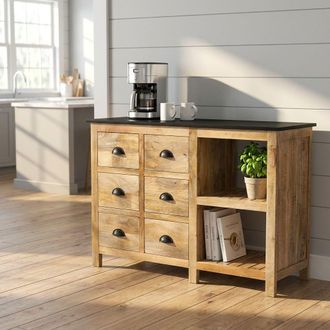Milani Home Orlando - Mobile In Legno Di Mango Con 6 Cassetti E 2 Vani