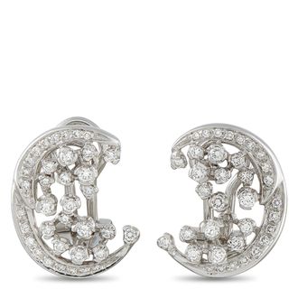 Damiani 18K White Gold 1.09ct Diamond Earrings DA18-100726
