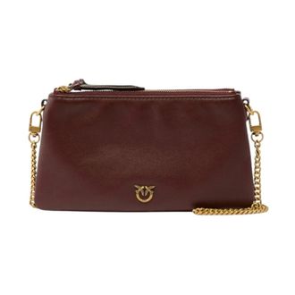 Pinko Shoulder Bags, female, Brown, Size: ONE SIZE Mini Double Bag Piccola