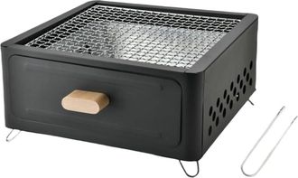 OEM Barbacoa Port&aacute;til De Carb&oacute;n, Parrilla De Carb&oacute;n De Sobremesa, Estufa Para Barbacoa Para Acampar, Picnics En El Jard&iacute;n, Barbacoas De Carb&oacute;n (color: Bla