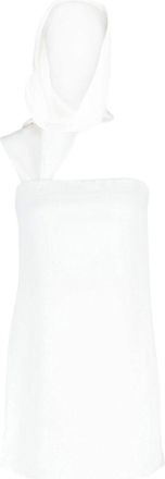 Ferragamo White Hooded Mini Dress