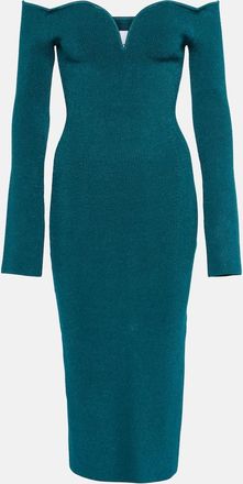 Galvan Grace off-shoulder midi dress