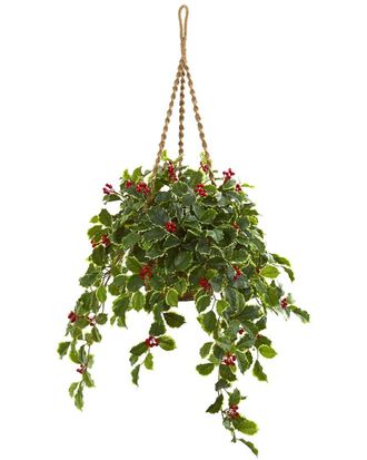 Nearly Natural 40In Variegated Holly With Berries Artificial Plant