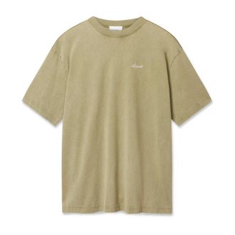 Axel Arigato Tops, Heren, Groen, L, Katoen, Honor Washed T-Shirt