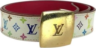 Louis Vuitton Pre-owned Belts, female, Multicolor, Size: ONE SIZE Pre-owned Vintage Canvas Belt