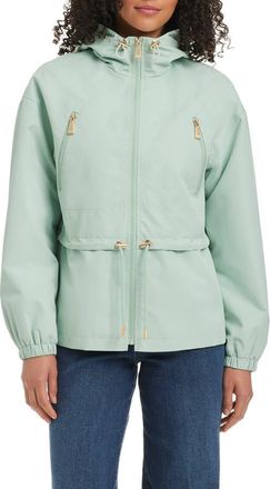 Kate Spade New York crop hooded jacket in Frosted Aqua at Nordstrom, Size X-Small