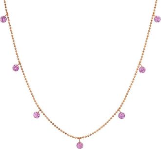 Graziela Collana in oro rosa 18 carati con zaffiri