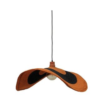 Chehoma L&aacute;mpara de techo de fibra natural naranja