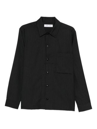 Sams&oslash;e & Sams&oslash;e pinstripe buttoned shirt - Black