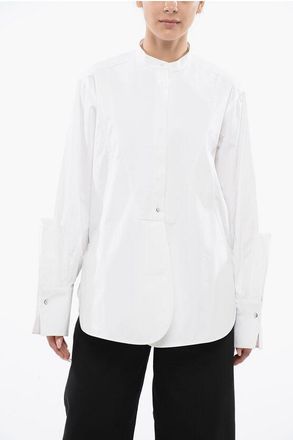Jil Sander Over Asymmetric Shirt with Mandarin Collar size 36