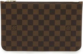 Louis Vuitton Pre-owned Clutches, female, Brown, Size: ONE SIZE Pre-owned Canvas Pouch