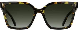 Longchamp Roseau 55mm Modified Rectangular Sunglasses in Dark Havana at Nordstrom