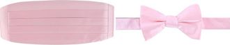 Trafalgar Store Sutton Solid Color Silk Cummerbund & Bow Tie Bundle in Pink at Nordstrom
