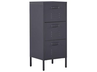 Beliani Mueble de oficina metal negro