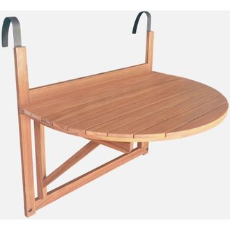 Sweeek Tavolino in legno pieghevole semirotondo, 70cm