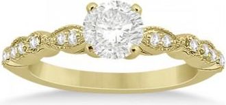 Allurez Petite Marquise & Dot Diamond Engagement Ring 14k Yellow Gold (0.12ct)