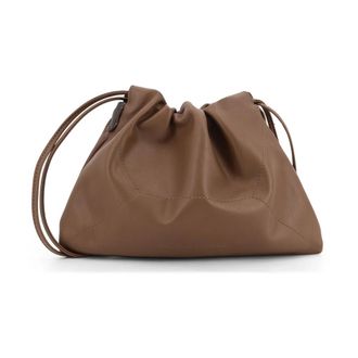 Brunello Cucinelli Brunello Cucinelli, Bucket Bags, female, Brown, Size: ONE SIZE Drawstring Bucket Bag