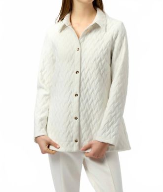 Joseph Ribkoff Long Sleeves Quilted Jacket In Vanilla