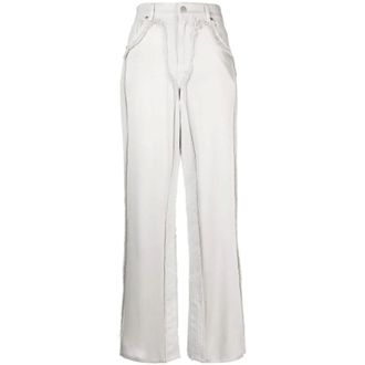 Blumarine Jeans, Dames, Grijs, S, Denim, Panta Raso Ins. Denim