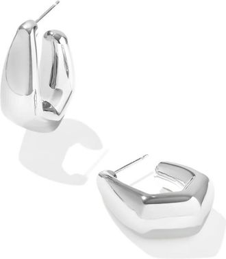 Kendra Scott Womens Kaia Small Hoop Earrings In Silver