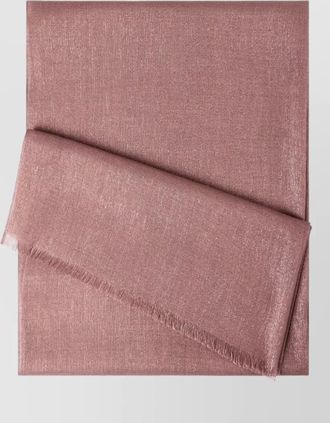 Brunello Cucinelli linen scarf fringed edges lightweight shimmering