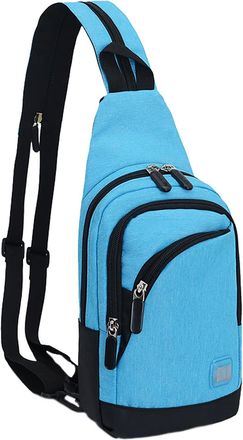 Generic Men Women Outdoor Single Shoulder Bag Zipper Crossbody Bag Cycling Sports Bag Chest Bag Mountaineering Travel Small Backpack Lunch Bag with Shoulder S