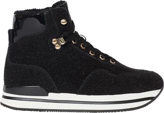 Hogan Sneakers, female, Black, 8 UK, Suede and Lurex Trainers