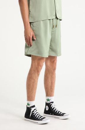 Honor The Gift Satin 7-Inch Drawcord Shorts in Sage at Nordstrom, Size Xx-Large