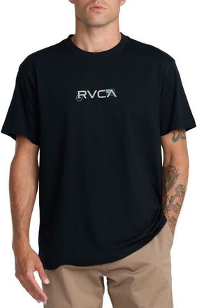 Rvca Small Icons Cotton Graphic T-Shirt in Black at Nordstrom, Size Xx-Large