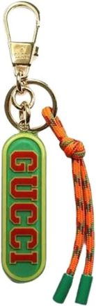 Gucci Pre-owned Stoffen Sleutelhanger - unisex - Vintage Accessoires - Groen - ONE Size - Vintage