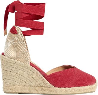 Castaner Chiara/8/002 9 cm sleehakken - Dames - Sleehakken - Rood - 35 EU - Katoen - Schoenen
