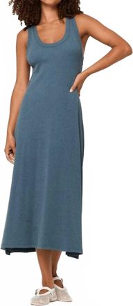 Bloomingdale's Yuma Scoop Neck Rib Tank Dress In Blue Pine