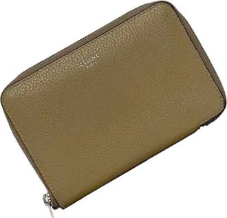 Celine Pre-owned Leren Portemonnee - Dames - Vintage Accessoires - Beige - ONE Size - Leer - Vintage