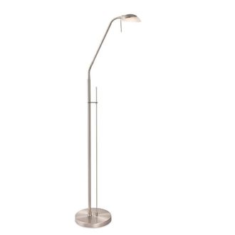 Netlighting Madrid LED Reading Floor Lamp Brushed Steel in Grey