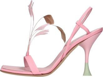 3Juin High Heel Sandalen - Dames - Sandalen met hakken - Roze - 38 EU - Leer - Schoenen