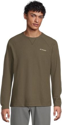 Columbia Pitchstonetm Knit Crew II Mens Sweatshirt Greenscape Heather : 2XL, Cotton/Polyester