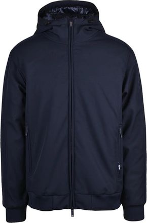 Add Down-Filled Soft Shell Coat with Adjustable Hood and Practical Zip Closure