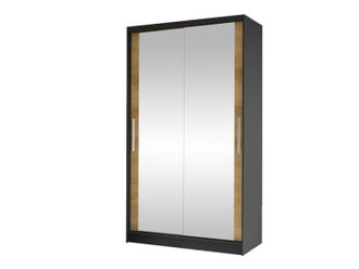 Mirjan24 Armario Closico Structor Vii, Negro + Roble Artisan, 200x100x58cm, Puertas De Armario: Correderas, N&uacute;mero De Estantes: 4