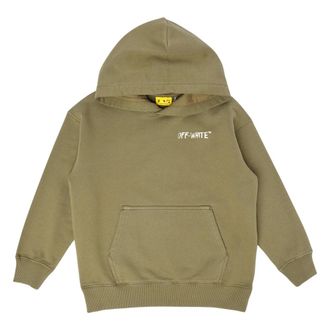 Off-white Arrow Sketch Hoodie - male - Off White - Kids Sweatshirts - Green - 14 Y - Kids