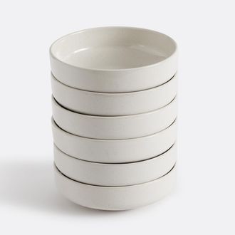 La Redoute Interieurs Set van 6 gespikkelde steengoed diepe borden Tecka