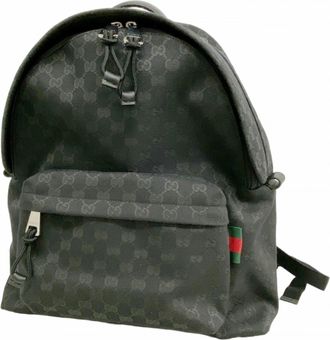 Gucci Black Canvas Backpack (Pre-Owned)
