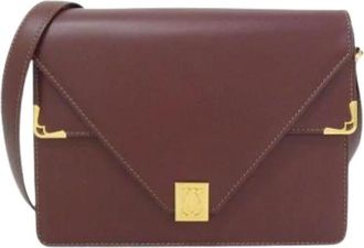 Cartier Pre-owned Shoulder Bag - Dames - Vintage Schoudertas - Rood - ONE Size - Leer - Vintage