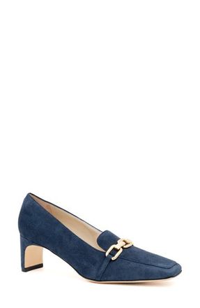 Amalfi By Rangoni Settimio Bit Loafer Pump in Navy Cashmere Gold Ornament at Nordstrom, Size 9.5