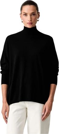 Trussardi Gladde Viscose Turtleneck Trui - Dames - Coltruien - Zwart - S - Nylon - Truien & Vesten