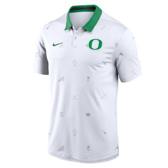 Nike Oregon Vapor Pattern Nike Mens Dri-FIT College Polo in White | 00HT08GPUON-RNS