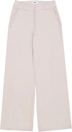 Obey Mila Work Pant in Zilver Grijs - Dames - Wijde Broeken - Grijs - W27 - Broeken
